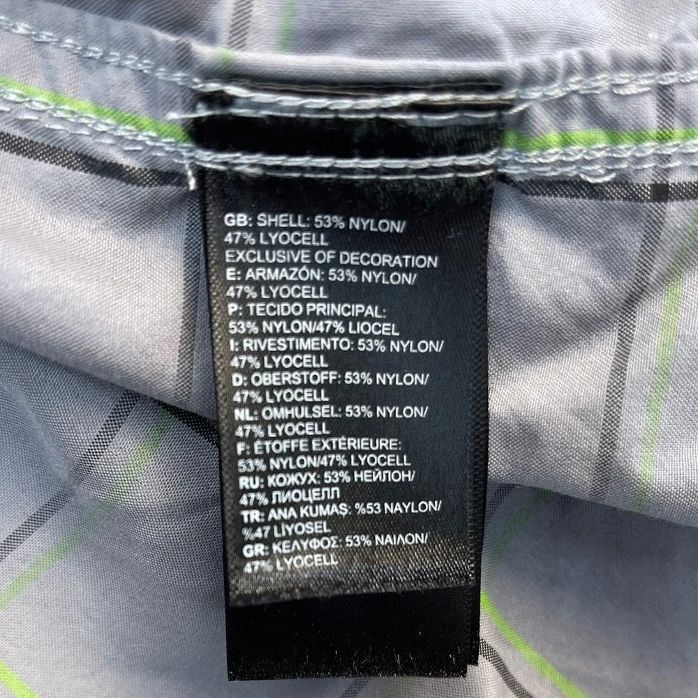 The North Face Mens‎ Plaid XL Long Sleeve Button Up Green Grey Hiking Outdoor
